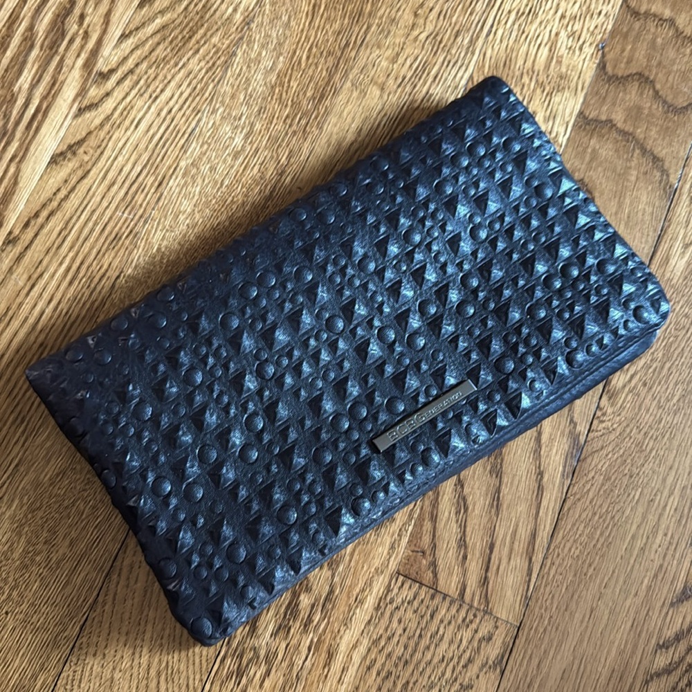 BCBGeneration Black Studded Clutch